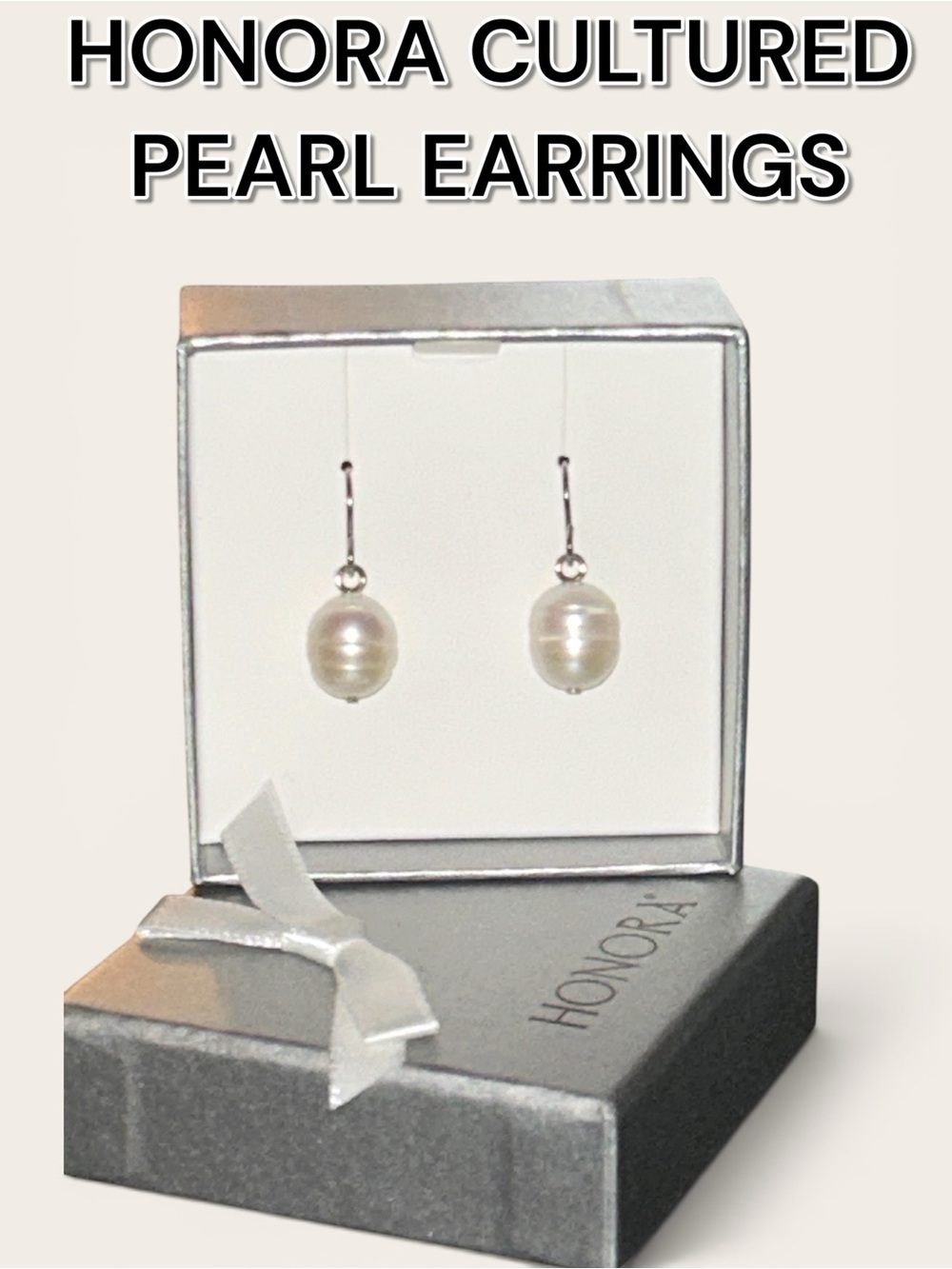 Honora Cultured Pearl Drop Earrings - White Pearl